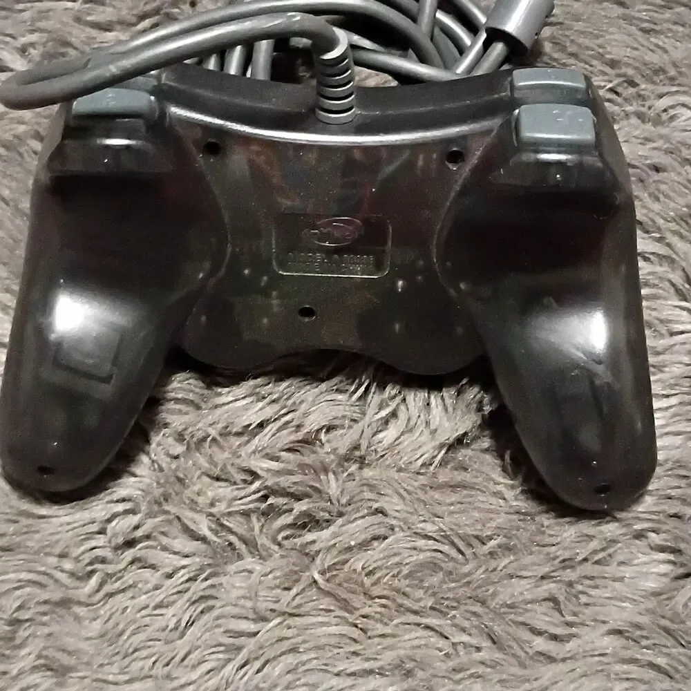 PS2 Nyko Platinum Series Viper 2 Clear Black Controller PlayStation